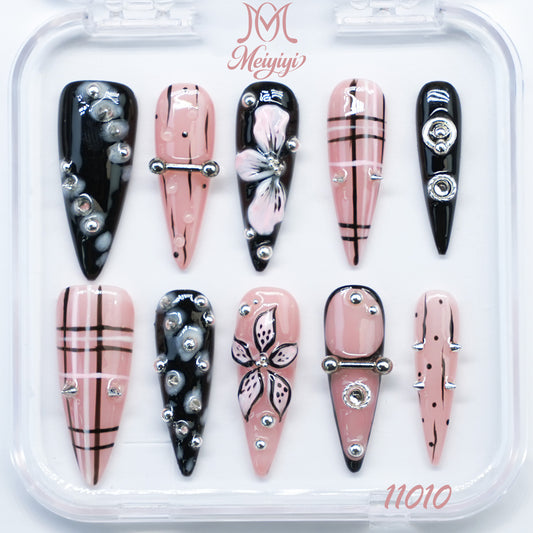 11010-MYY's designer original high-end design customized luxury hand-painted wearable nail art