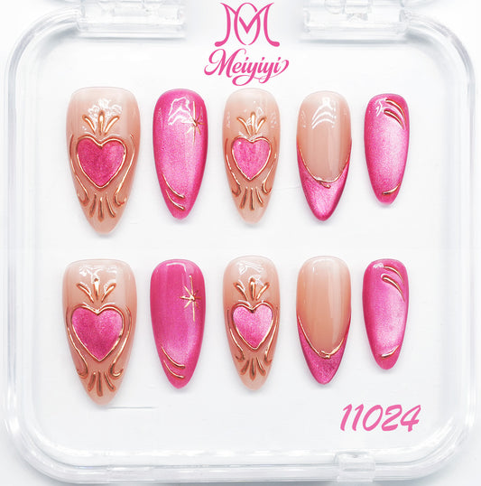 11024-MYY's designer original high-end design customized luxury hand-painted wearable nail art