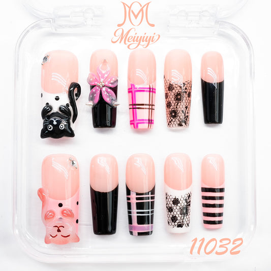11032-MYY's designer original high-end design customized luxury hand-painted wearable nail art