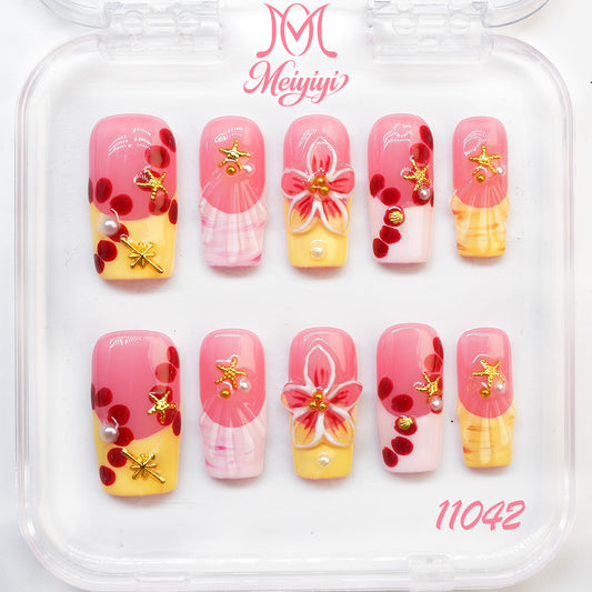 11042-MYY's designer original high-end design customized luxury hand-painted wearable nail art