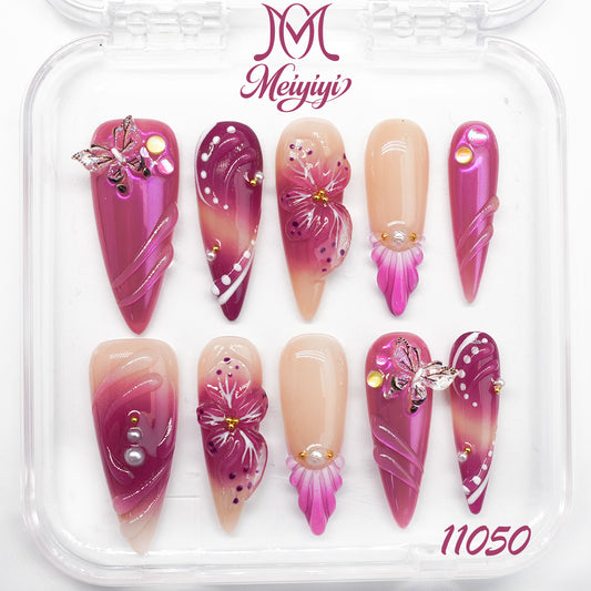 11050-MYY's designer original high-end design customized luxury hand-painted wearable nail art