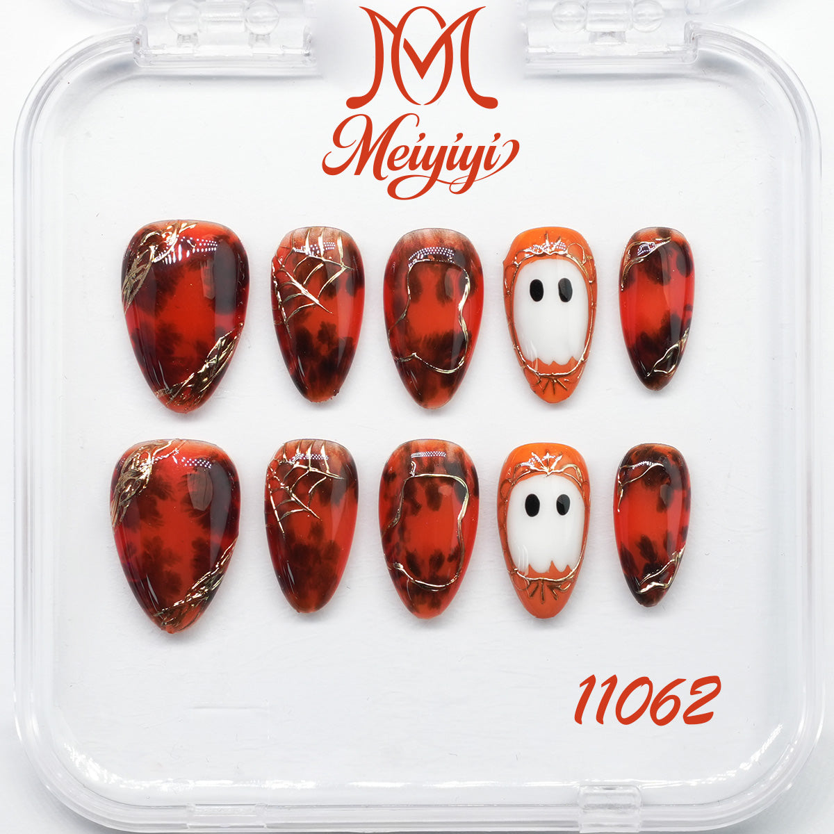 11062-MYY's designer original high-end design customized luxury hand-painted wearable nail art