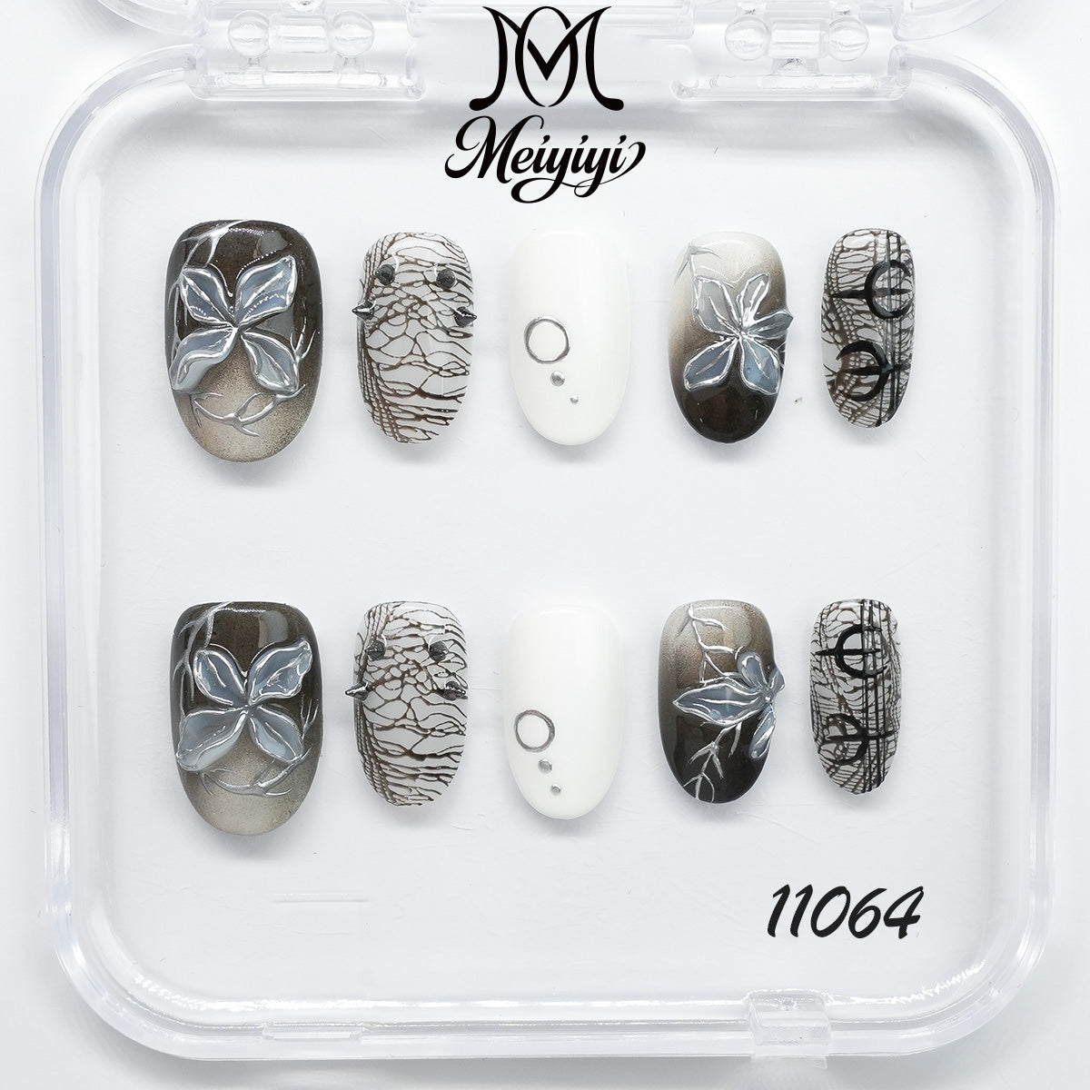 11064-MYY's designer original high-end design customized luxury hand-painted wearable nail art