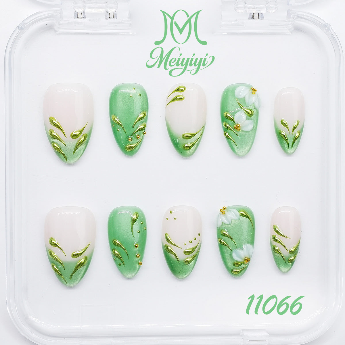 11066-MYY's designer original high-end design customized luxury hand-painted wearable nail art