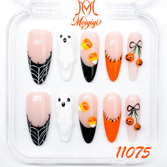 11075-MYY's designer original high-end design customized luxury hand-painted wearable nail art