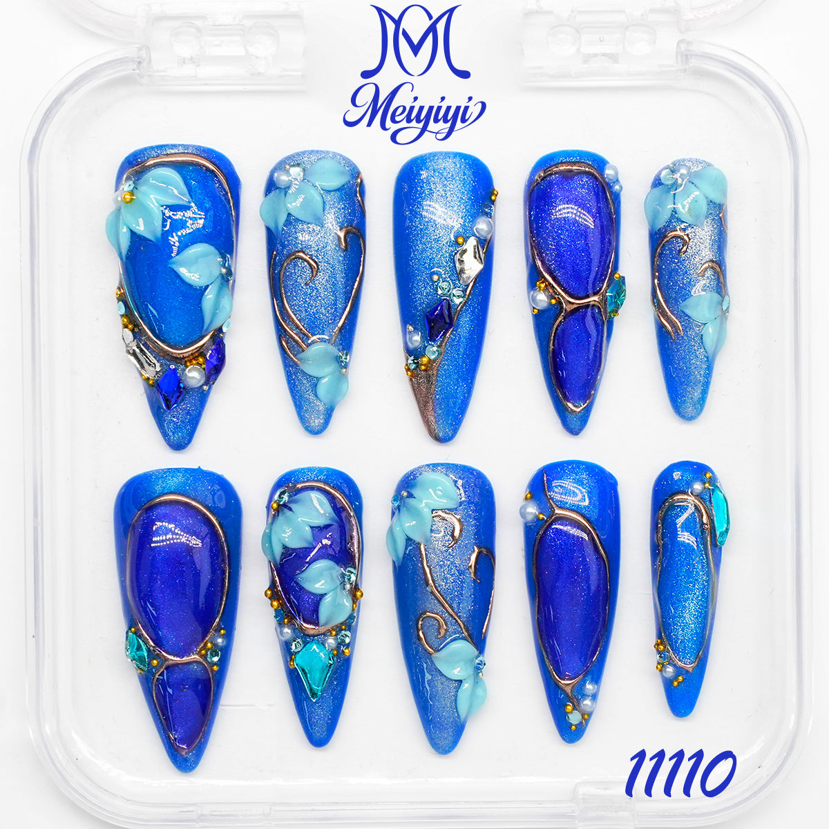 11110-MYY's designer original high-end design customized luxury hand-painted wearable nail art