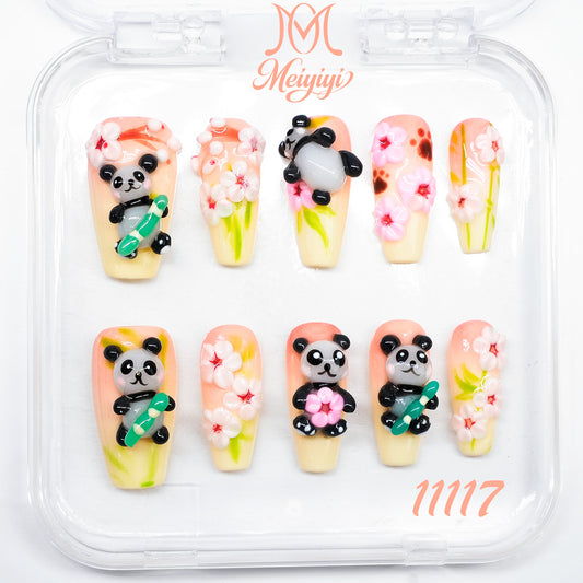 11117-MYY's designer original high-end design customized luxury hand-painted wearable nail art
