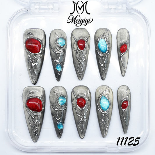 11125-MYY's designer original high-end design customized luxury hand-painted wearable nail art