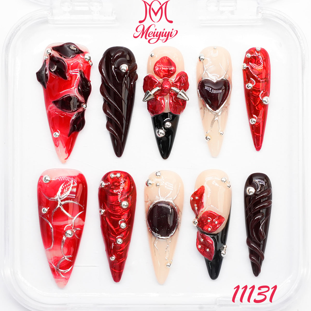 11131-MYY's designer original high-end design customized luxury hand-painted wearable nail art