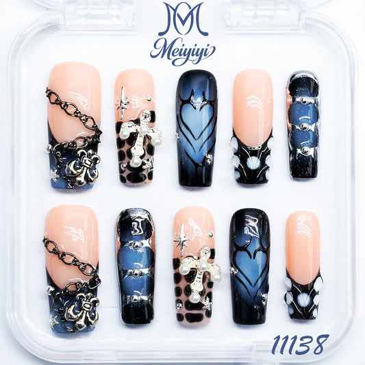 11138-MYY's designer original high-end design customized luxury hand-painted wearable nail art