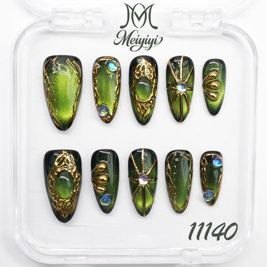 11140-MYY's designer original high-end design customized luxury hand-painted wearable nail art