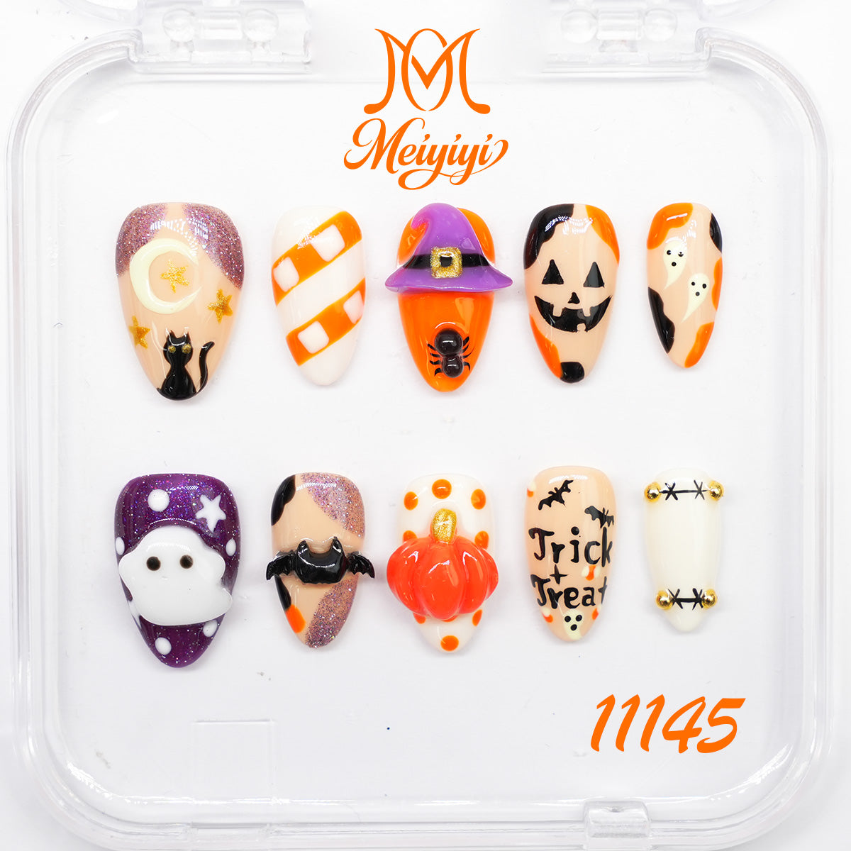 11145-MYY's designer original high-end design customized luxury hand-painted wearable nail art