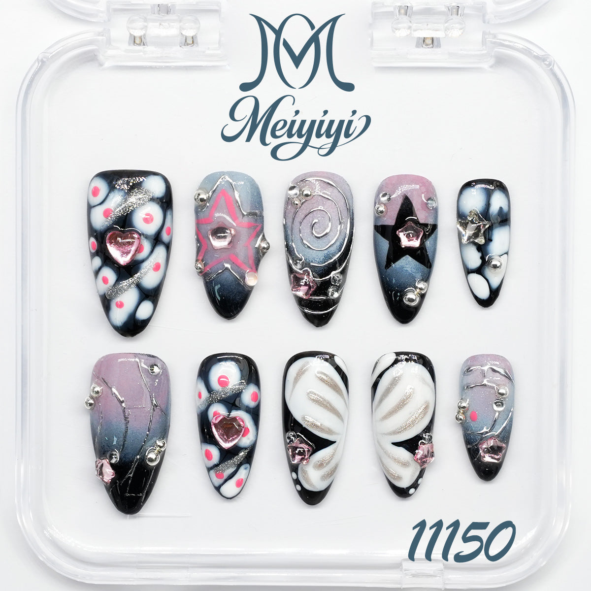 11150-MYY's designer original high-end design customized luxury hand-painted wearable nail art