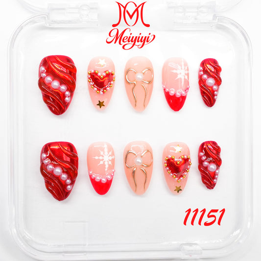 11151-MYY's designer original high-end design customized luxury hand-painted wearable nail art