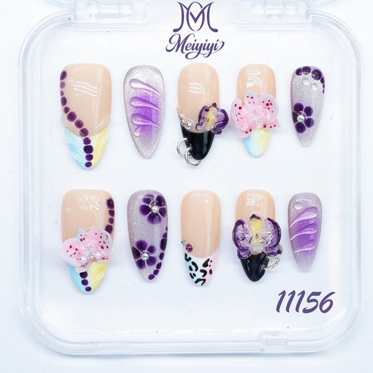 11156-MYY's designer original high-end design customized luxury hand-painted wearable nail art