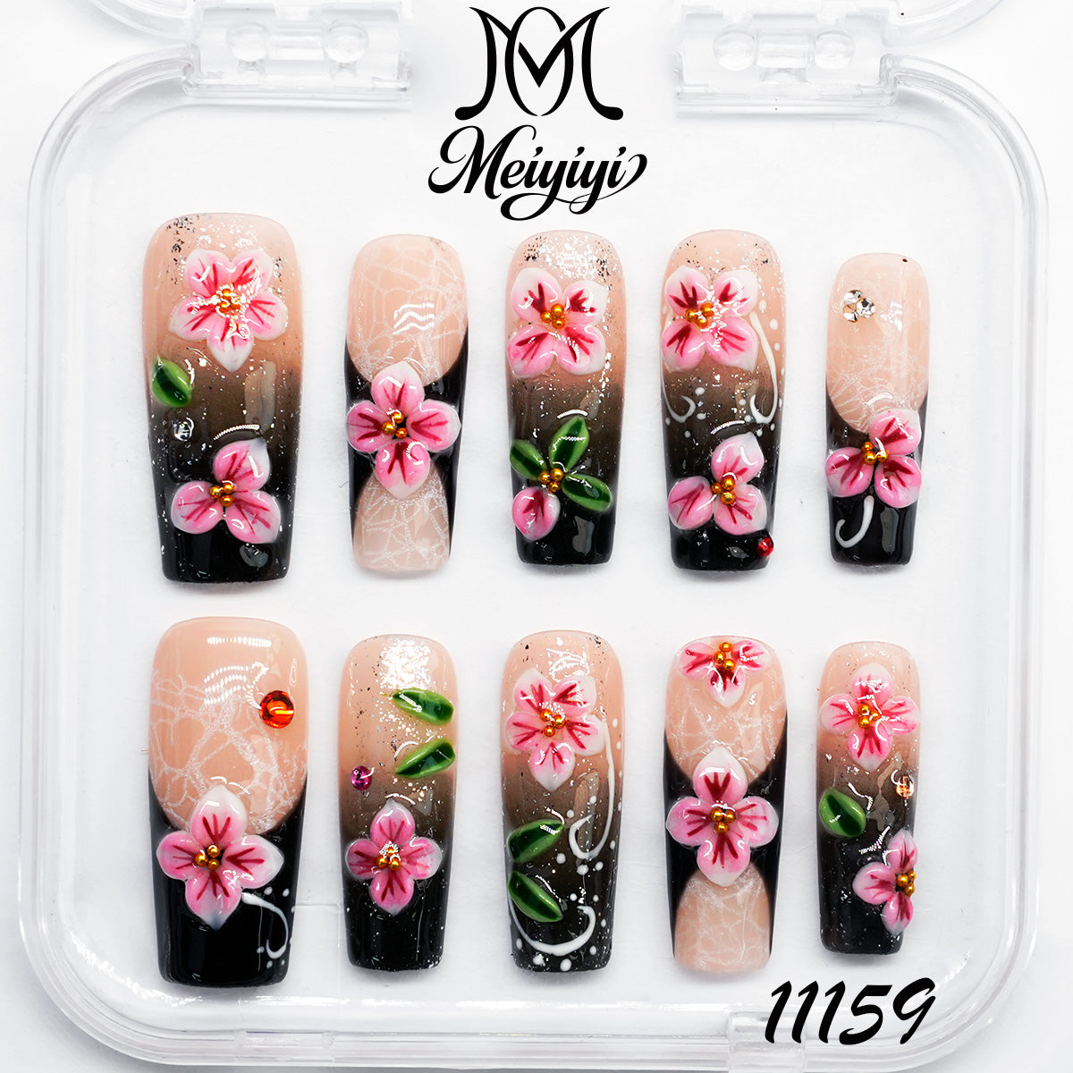 11159-MYY's designer original high-end design customized luxury hand-painted wearable nail art