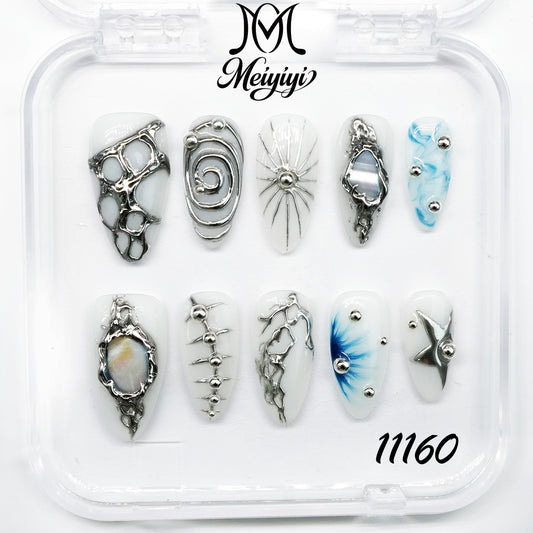 11160-MYY's designer original high-end design customized luxury hand-painted wearable nail art