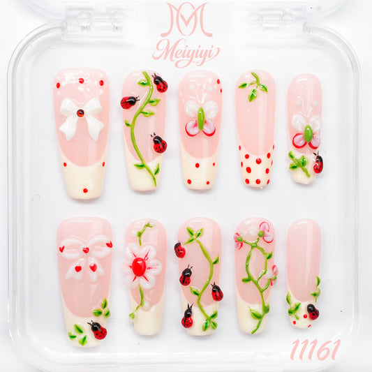 11161-MYY's designer original high-end design customized luxury hand-painted wearable nail art