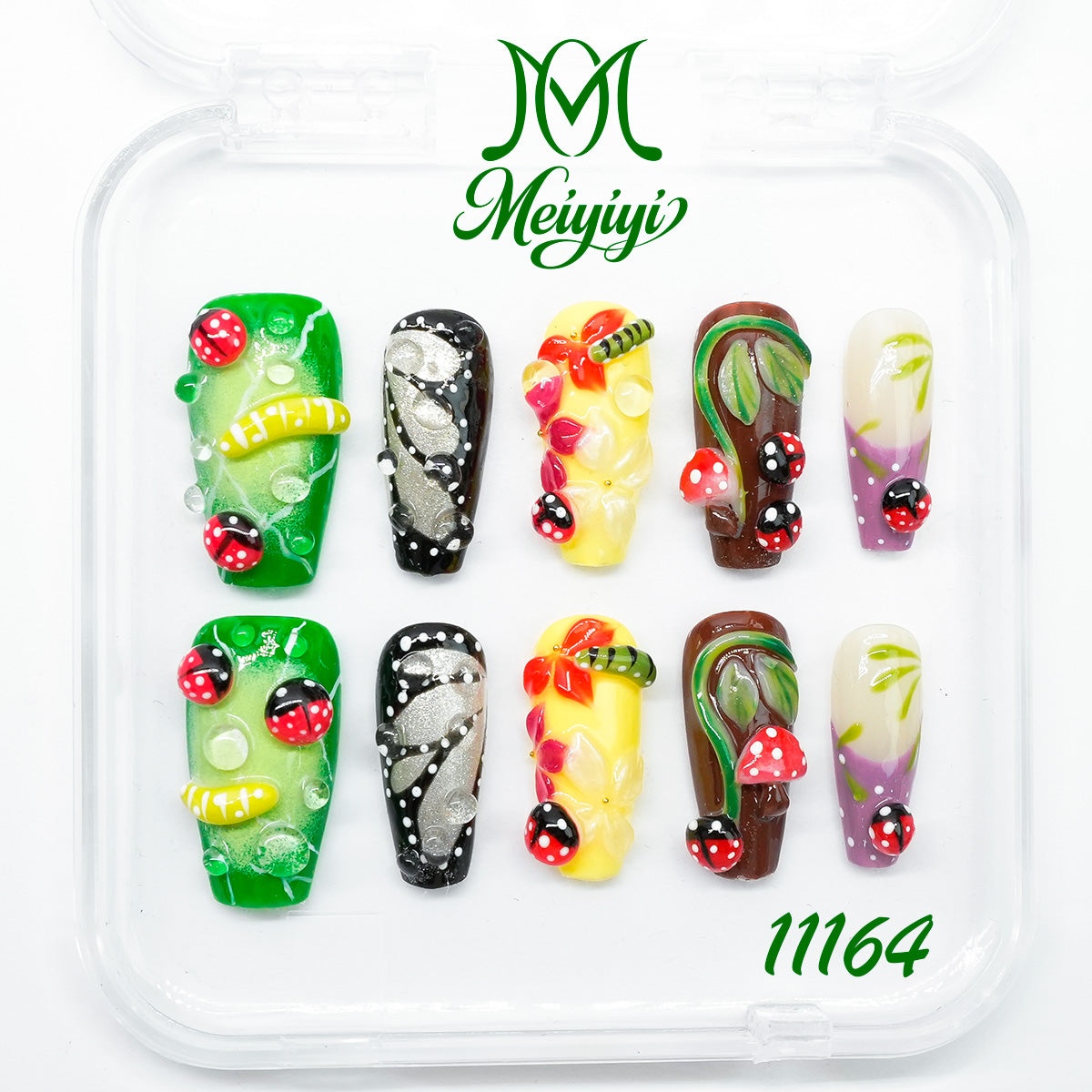 11164-MYY's designer original high-end design customized luxury hand-painted wearable nail art