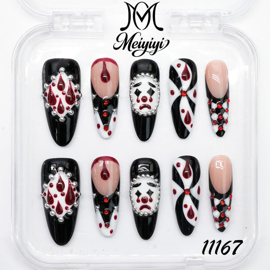 11167-MYY's designer original high-end design customized luxury hand-painted wearable nail art