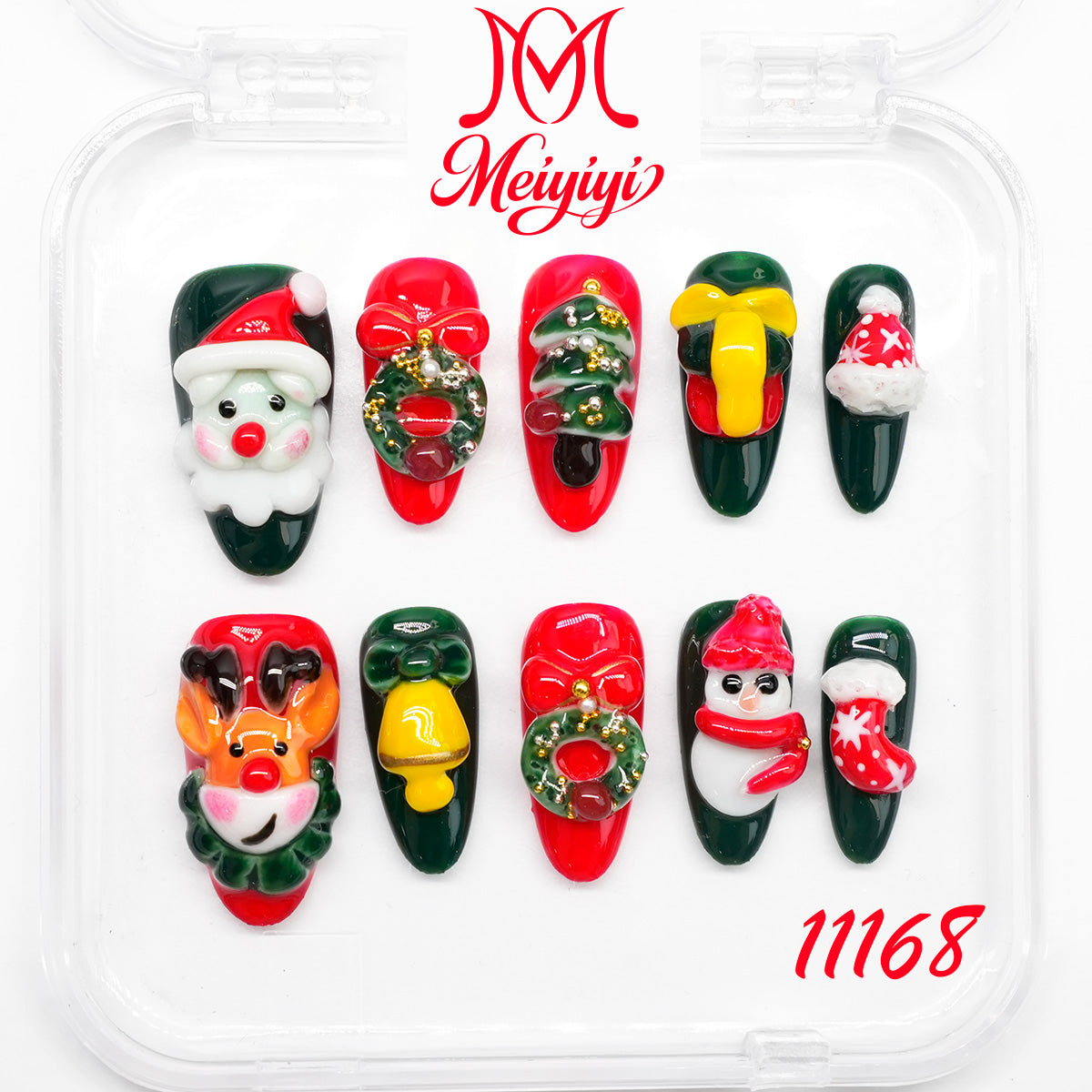 11168-MYY's designer original high-end design customized luxury hand-painted wearable nail art