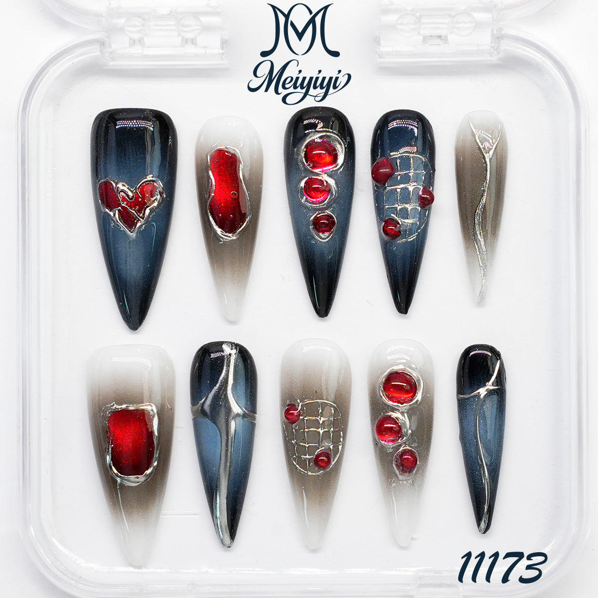 11173-MYY's designer original high-end design customized luxury hand-painted wearable nail art