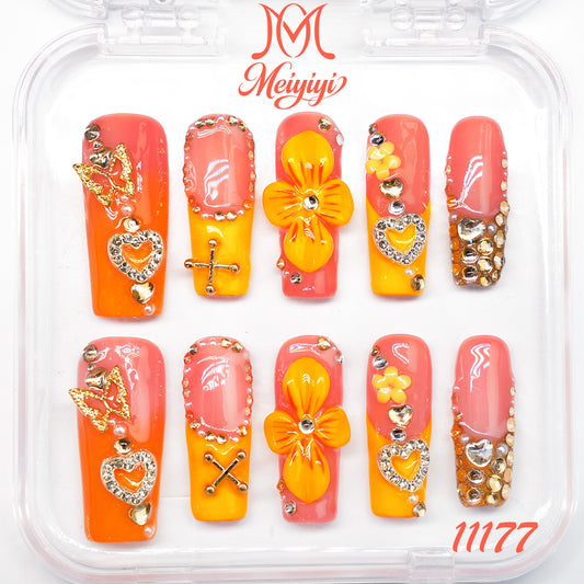 11177-MYY's designer original high-end design customized luxury hand-painted wearable nail art