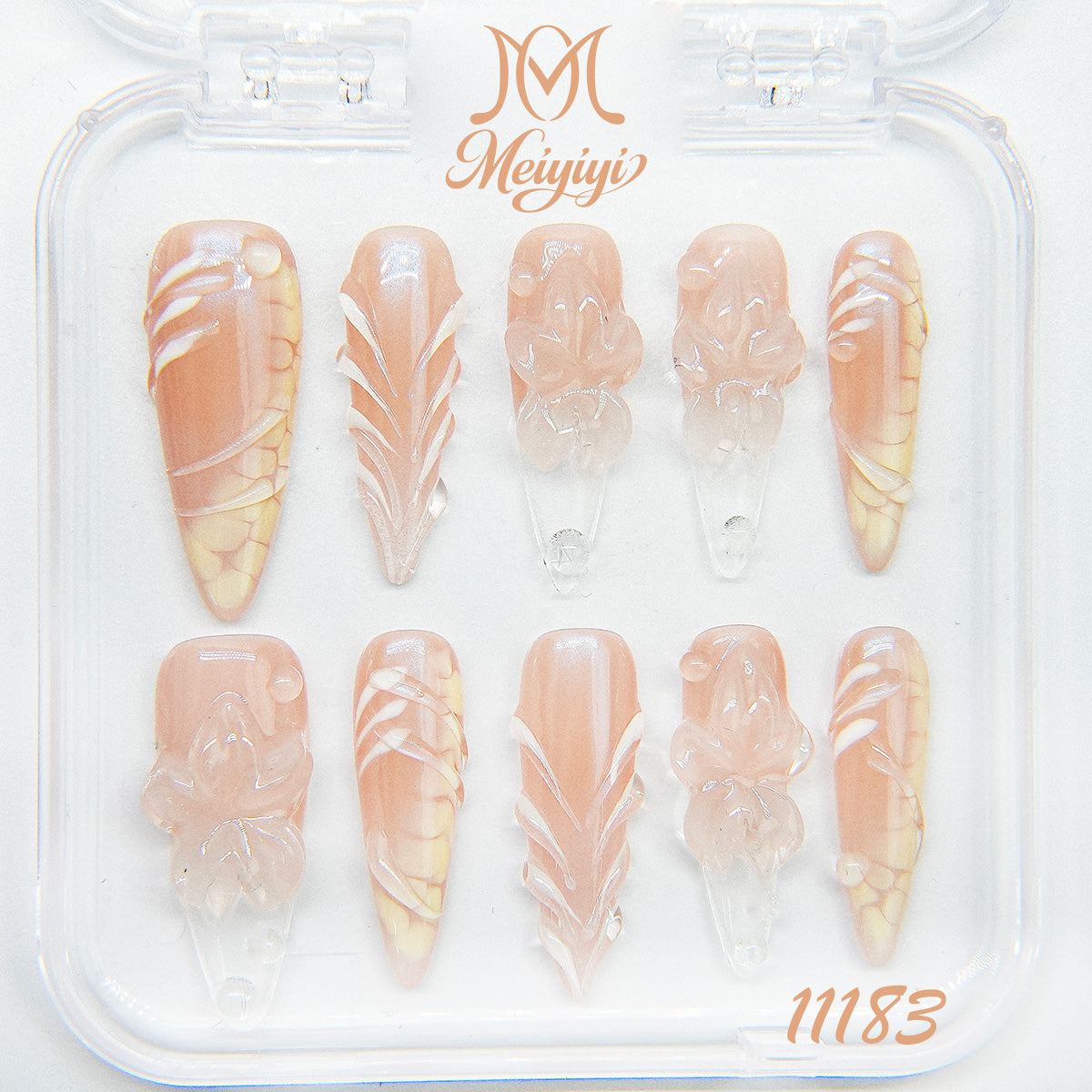 11183-MYY's designer original high-end design customized luxury hand-painted wearable nail art