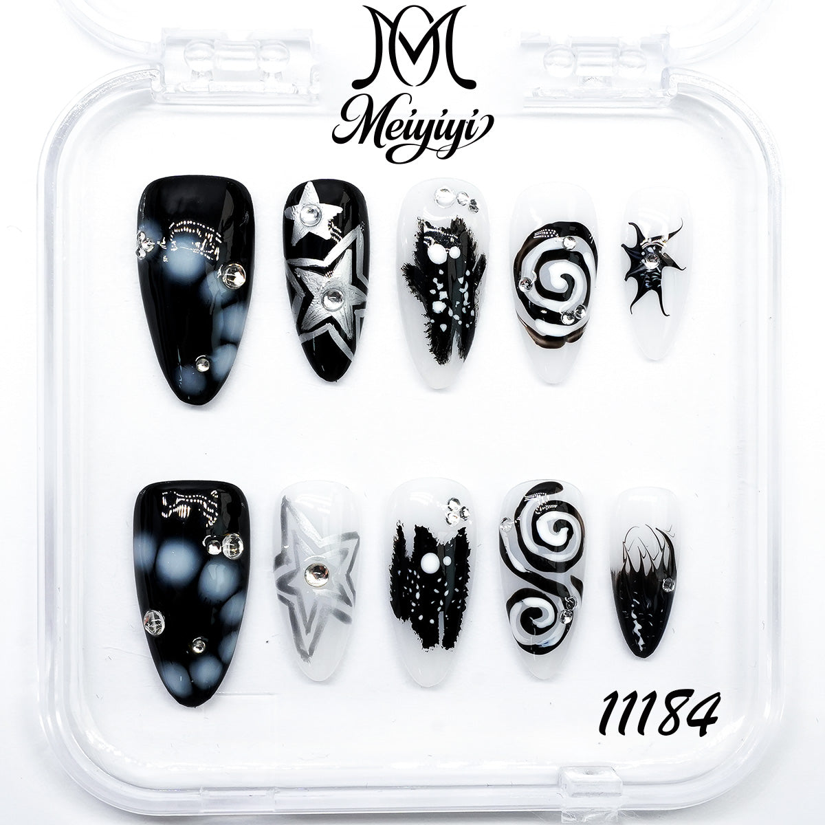 11184-MYY's designer original high-end design customized luxury hand-painted wearable nail art