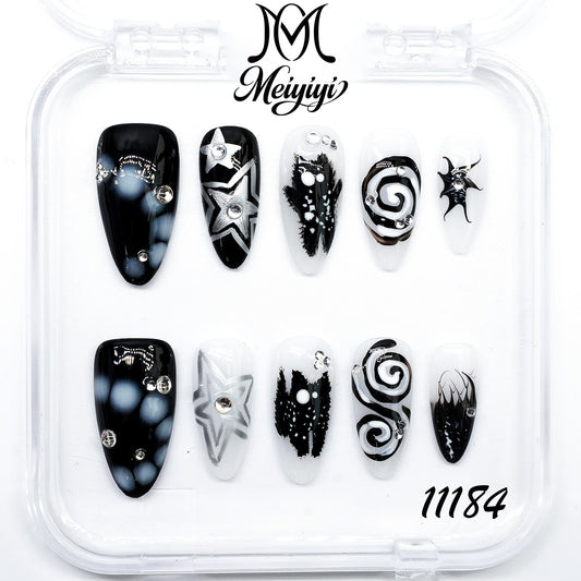 11184-MYY's designer original high-end design customized luxury hand-painted wearable nail art
