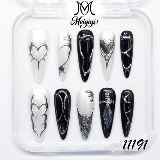 11191-MYY's designer original high-end design customized luxury hand-painted wearable nail art