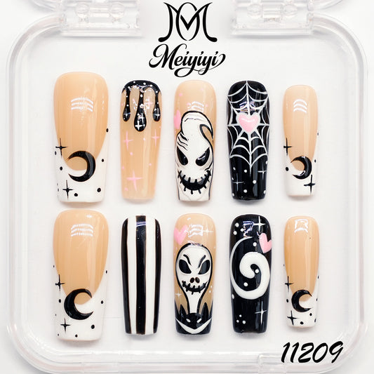 11209-MYY's designer original high-end design customized luxury hand-painted wearable nail art