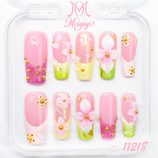 11218-MYY's designer original high-end design customized luxury hand-painted wearable nail art