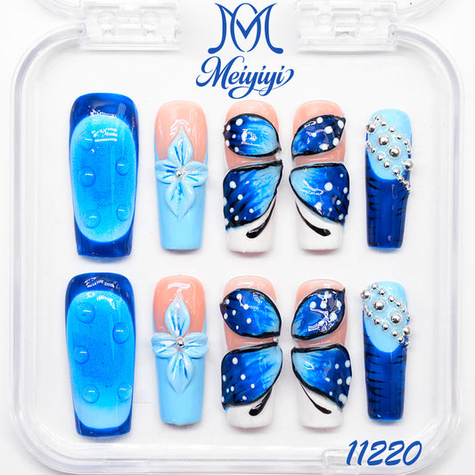 11220-MYY's designer original high-end design customized luxury hand-painted wearable nail art