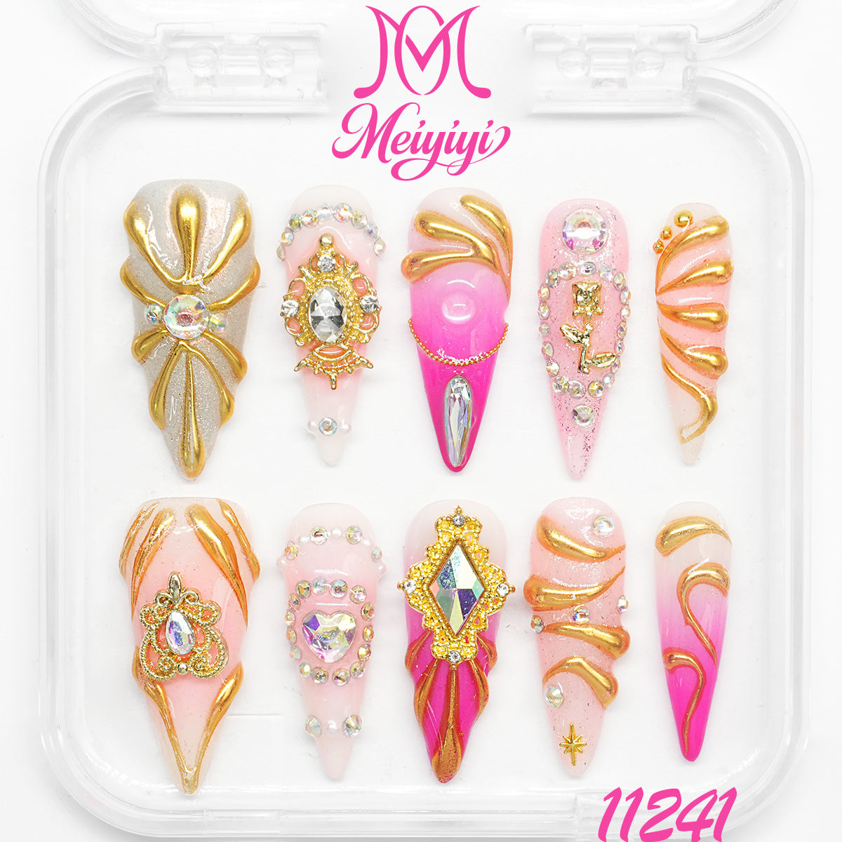 11241-MYY's designer original high-end design customized luxury hand-painted wearable nail art