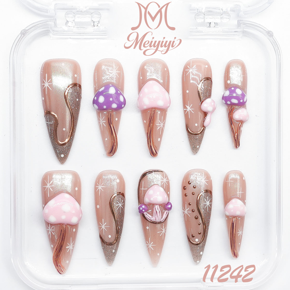 11242-MYY's designer original high-end design customized luxury hand-painted wearable nail art