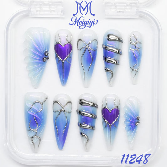11248-MYY's designer original high-end design customized luxury hand-painted wearable nail art