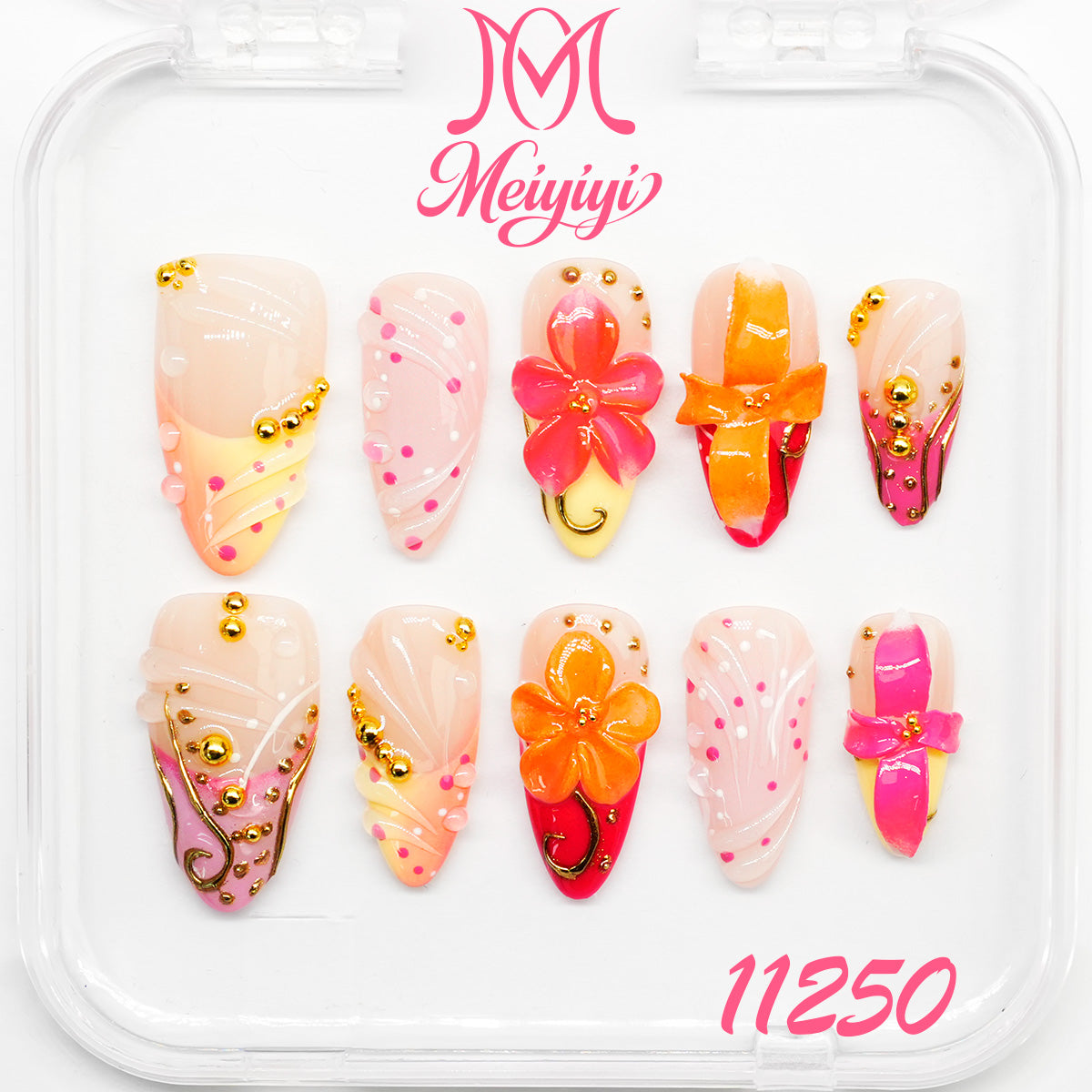 11250-MYY's designer original high-end design customized luxury hand-painted wearable nail art