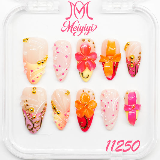 11250-MYY's designer original high-end design customized luxury hand-painted wearable nail art
