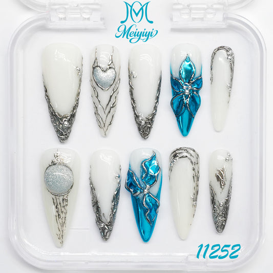 11252-MYY's designer original high-end design customized luxury hand-painted wearable nail art