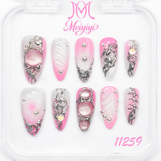 11259-MYY's designer original high-end design customized luxury hand-painted wearable nail art