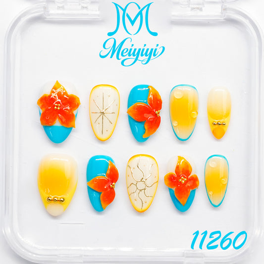 11260-MYY's designer original high-end design customized luxury hand-painted wearable nail art