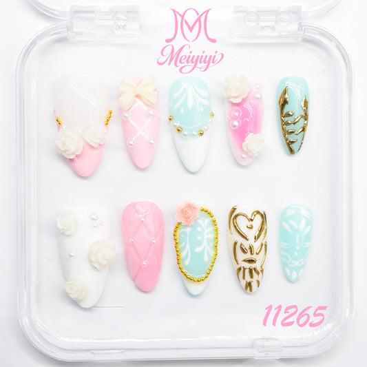 11265-MYY's designer original high-end design customized luxury hand-painted wearable nail art