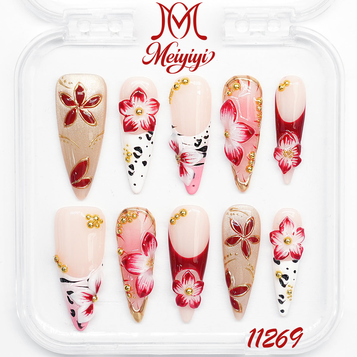 11269-MYY's designer original high-end design customized luxury hand-painted wearable nail art