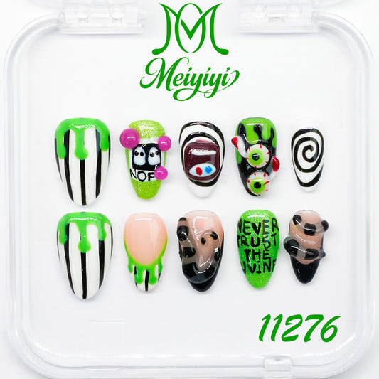 11276-MYY's designer original high-end design customized luxury hand-painted wearable nail art