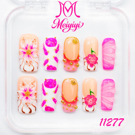 11277-MYY's designer original high-end design customized luxury hand-painted wearable nail art