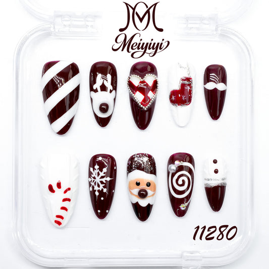 11280-MYY's designer original high-end design customized luxury hand-painted wearable nail art