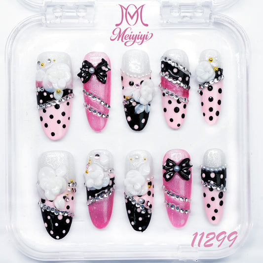 11299-MYY's designer original high-end design customized luxury hand-painted wearable nail art