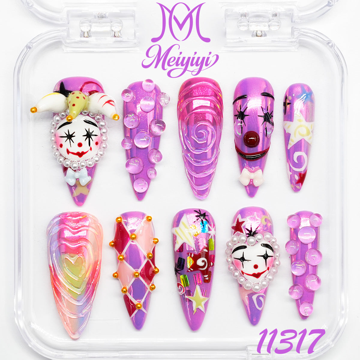 11317-MYY's designer original high-end design customized luxury hand-painted wearable nail art