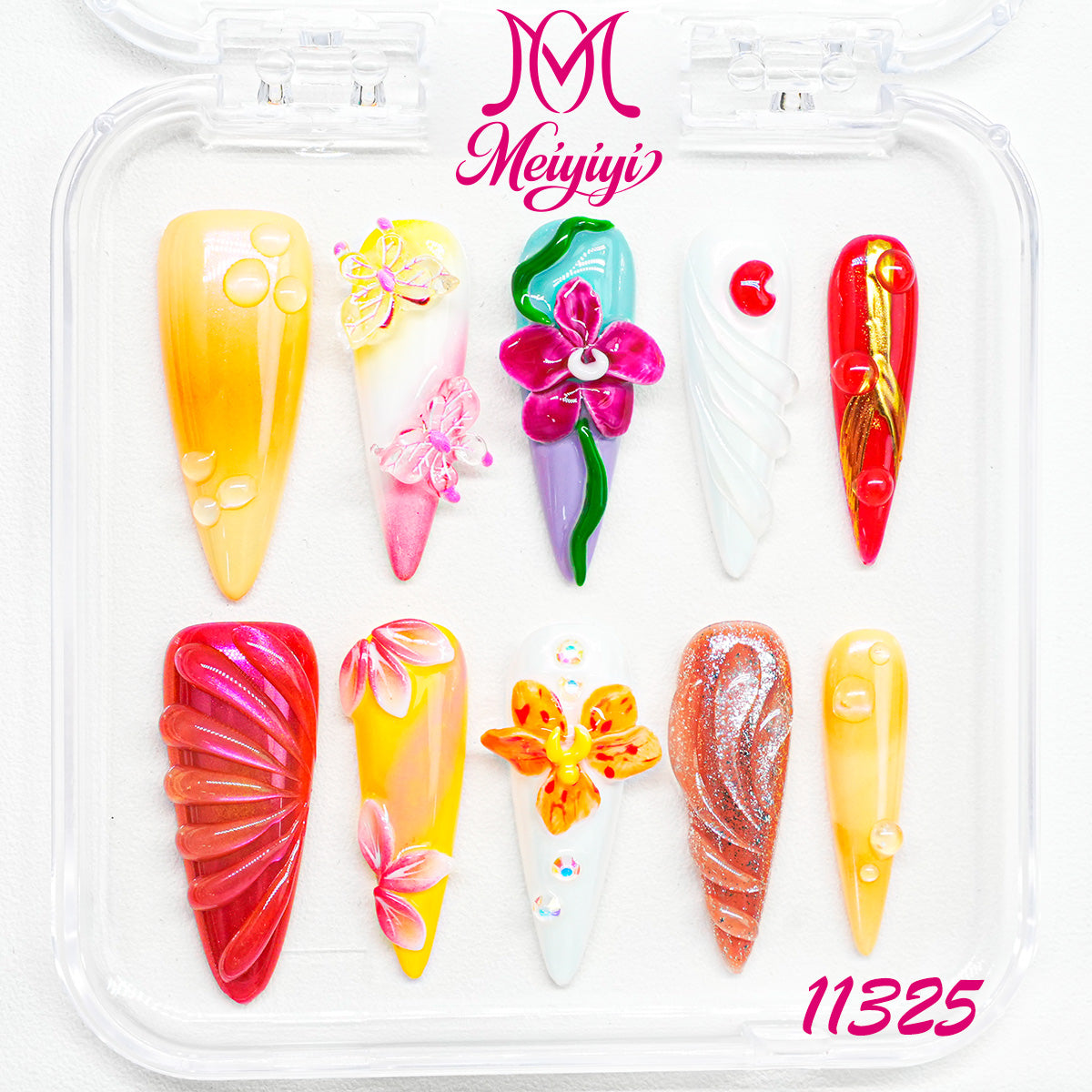 11325-MYY's designer original high-end design customized luxury hand-painted wearable nail art